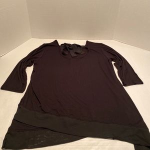 NWT Women’s Pebble & Stone Black 3/4 Sleeve Top Size Medium